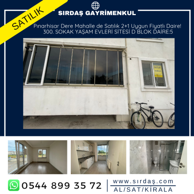 Pınarhisar Dere Mahalle de Satılık 2+1 Uygun Fiyatlı Daire! DERE MAHALLE 300. SOKAK YAŞAM EVLERİ SİTESİ APT. NO:7 D BLOK DAİRE:5