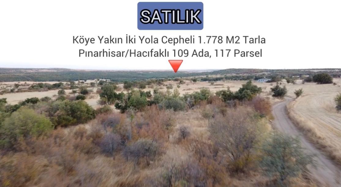 Satılık Köye Yakın İki Yola Cephe 1778 M2 Pınarhisar/Hacıfaklı-4