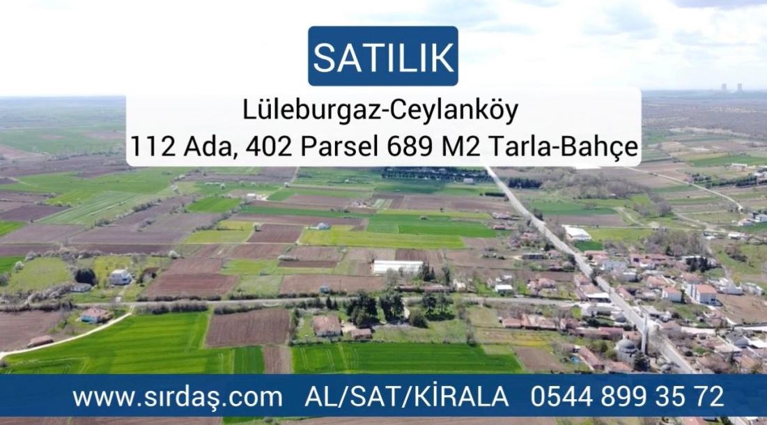 Sırdaş Gayrimenkulden Lüleburgaz Ceylanköyde Satılık Tarla 684M2-1