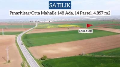Sırdaş Gayrimenkulden Pınarhisara Yakın Satılık 4857m2 Tarla
